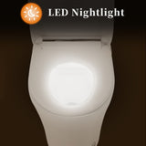 Smart toilet with Built-in Seat, One Piece Elongated Modern Toilet with Adjustable Temp N753P222587W
