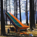 Firewood Conveyor 6.5HP 208cc Gasoline Powered 19.7" Width PVC Belt Wood Conveyor Lifter Elevator N818P194902O