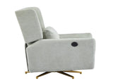 Power Recliner Chair Swivel,Boucle Upholstered 360&deg Swivel Recliner with gold 5 star base-light N771P298185L