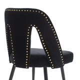 ZUN Furniture, Collection Modern Contemporary Velvet Upholstered Dining Chair with Nailheads and ld 38247692