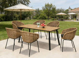 Outdoor Wicker Rattan Bucket Chair with Cushion - Set of 2 Weather-Resistant Patio Chair W3990P464935