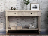 Series Console Table Traditional Design with Two Drawers and Bottom Shelf 67551365