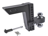 Heavy Duty Adjustable Trailer Hitch Fits 2.5" Receiver 10" Drop/Rise 18500 LBS 2" & 2-5/16" Dual 02275343