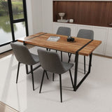 59" MDF natural wood table and modern chair 4-piece set, medieval wooden kitchen 62121374