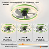 ZUN Ceiling Fans with Lights Dimmable LED Embedded installation of thin modern ceiling fans W1340120480