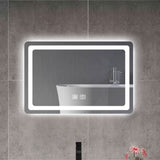 15 in. H LED Single Vanity Mirror in Polished Crystal Vanity LED Mirror for W2026P203528