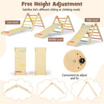 ZUN Wooden Children Climbing Toy Connected Table and Chair Set 00869226