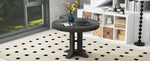 ZUN TREXM Farmhouse Dining Table Extendable Round Table for Kitchen, Dining Room WF305980AAB