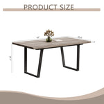 ZUN Simple and modern design, 6-person dining table, 62.9-inch rectangular wooden dining table, perfect W1727P241145