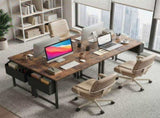 47" Home Office Desk for Small Spaces, Computer Desk with Storage Bag & Hook, Modern Simple Style 41256887