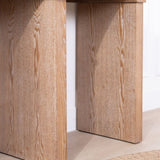 Rustic Archway Console Table 60"Long Entryway Table with Decorative Arched Legs, Natural Wood W2729P330225