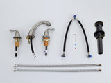Bathroom Faucet For bathroom Sink With Two Handles And Supply Lines - BN B2724P501228