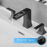 Bathroom Faucets for Sink 3 Hole ORB 8 inch Widespread Bathroom Sink Faucet with Pop Up Drain Double W1932P181982