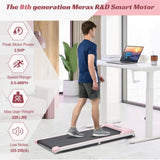 ZUN 2 in 1 Under Desk Electric Treadmill 2.5HP, Remote Control, Display, Walking Jogging Running Machine MS299246AAH