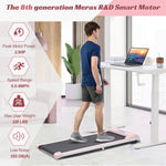 ZUN 2 in 1 Under Desk Electric Treadmill 2.5HP, Remote Control, Display, Walking Jogging Running Machine 77006780