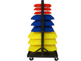 90 Parts Bin Shelving Storage Organizer with Locking Wheels for Shop Garage and Home 65143100
