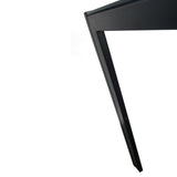 Simple Assembled Tempered Glass & Iron Dinner Table Black 20824867