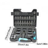 ZUN 63pcs Combination Screwdriver Set with Straight Cross Plum Blossom Six Purpose Ratchet for Household 37116017