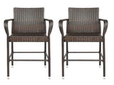 2pcs High Bar Chair Brown Gradient 57518377