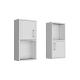 Oba 2-Pc Wall-Mounted Bathroom Medicine Cabinet with Open and Closed Storage B070P188845