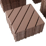 Plastic Interlocking Deck Tiles,44 Pack Patio Deck Tiles,12"x12" Square Waterproof Outdoor All W206P150114