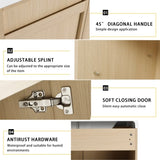 36" Freestanding Bathroom Vanity with White Resin Sink & 2 Soft-Close Cabinet Doors W999P239161