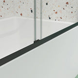 Bypass shower door, sliding door, with 1/4" tempered glass and Matted black finish 50-54"x70" W2122131035