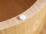 19.49 inch Round MDF Side Table Sintered Stone Tabletop for Living Room Bedroom Natural W876P460753