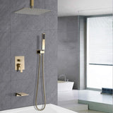 12inch Shower System With Waterfall Tub Spout and Handheld Shower Head W121749919