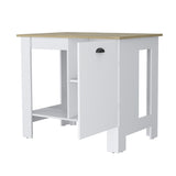Lander Kitchen Island with Single Door and Lower Open Shelf B128P148925