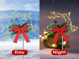 Christmas Lighted Reindeer Decorations, 9.84FT 30 LED Battery Operated Stake Lights, Metal 84586113