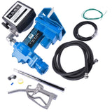 ZUN 12V 20GPM Portable Fuel Transfer Pump Gasoline + Oil Meter for Gas Diesel Blue 39279177