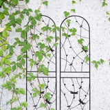 2 Pack Metal Garden Trellis 86.7" x 19.7" Rustproof Trellis for Climbing Plants Outdoor Flower W1586P268045