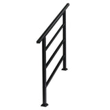 Handrails for Outdoor Steps, Wrought Iron Handrail Fits 1 to 4 Steps, Transitional Handrail with 27863696