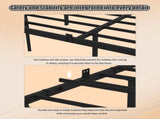 Queen Size Bed Frame , Heavy Duty Metal Bed Frame, Quick & Easy Assembly, LED light, No Noise, Black W311P416235