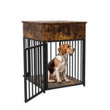 ZUN Dog Crate Furniture, Dog House, Decorative Dog Kennel with Drawer, Indoor Pet Crate End Table for W57868892