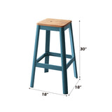 Jacotte Natural & Teal Finish Bar Stool B2726P348930