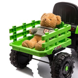 ZUN Ride on Tractor with Trailer,12V Battery Powered Electric Tractor Toy w/Remote Control,electric car 11279918