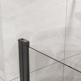 Goodyo 34"x72" Pivot Shower Door, 1/4 inch Thick Tempered Glass Swing Shower Door in Black Finish, D163102093