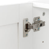 Stackable Wall Mounted Storage Cabinet, 15.75 "D x 35.43" W x 19.69 "H, White W33167278