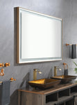 ZUN 60*36 LED Lighted Bathroom Wall Mounted Mirror with High Lumen+Anti-Fog Separately Control W1272109942