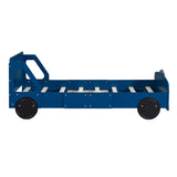 Twin Size Car-Shaped Platform Bed with Wheels,Blue WF311752AAC