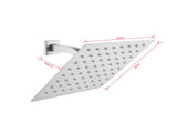 8 Inch High Pressure Rain Shower Head, 304 Stainless Steel Square Shower Head with Self-Cleaning 62357918