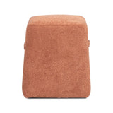 Oliver 16" Tapered Square Upholstered Ottoman, Spice Orange Fleeced Teddy B2719P269259