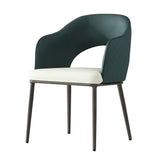 Dining Chairs Set of 2, Modern Faux Leather Dining Metal Legs for Living Kitchen Dining Room W2699P215092