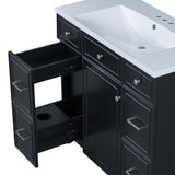36" Bathroom Vanity-Black N729P171885B