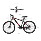 26 Inch 21 Speed Explorer Red Black Mountain Bike 25892107