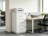 () 3-Drawer P2 Particleboard Melamine Wood Filing Cabinet with Embossed Design 55943648