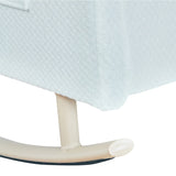 Chenille Upholstered Rocking Chair with Metal Legs and Side Storage Pocket Modern Comfort & 60836543