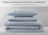 3- Piece King Cotton Yarn Dyed Duvet Cover Set B035P482897